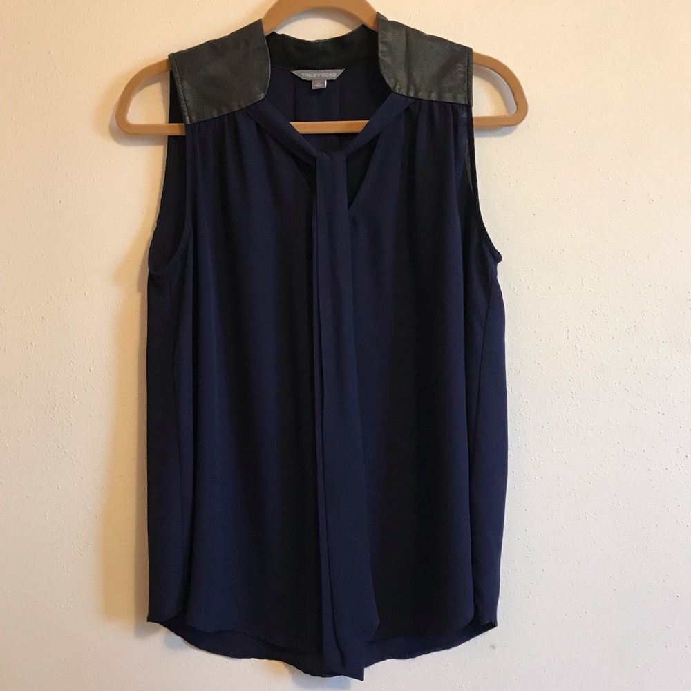 Navy blue Tinley Road sleeveless blouse